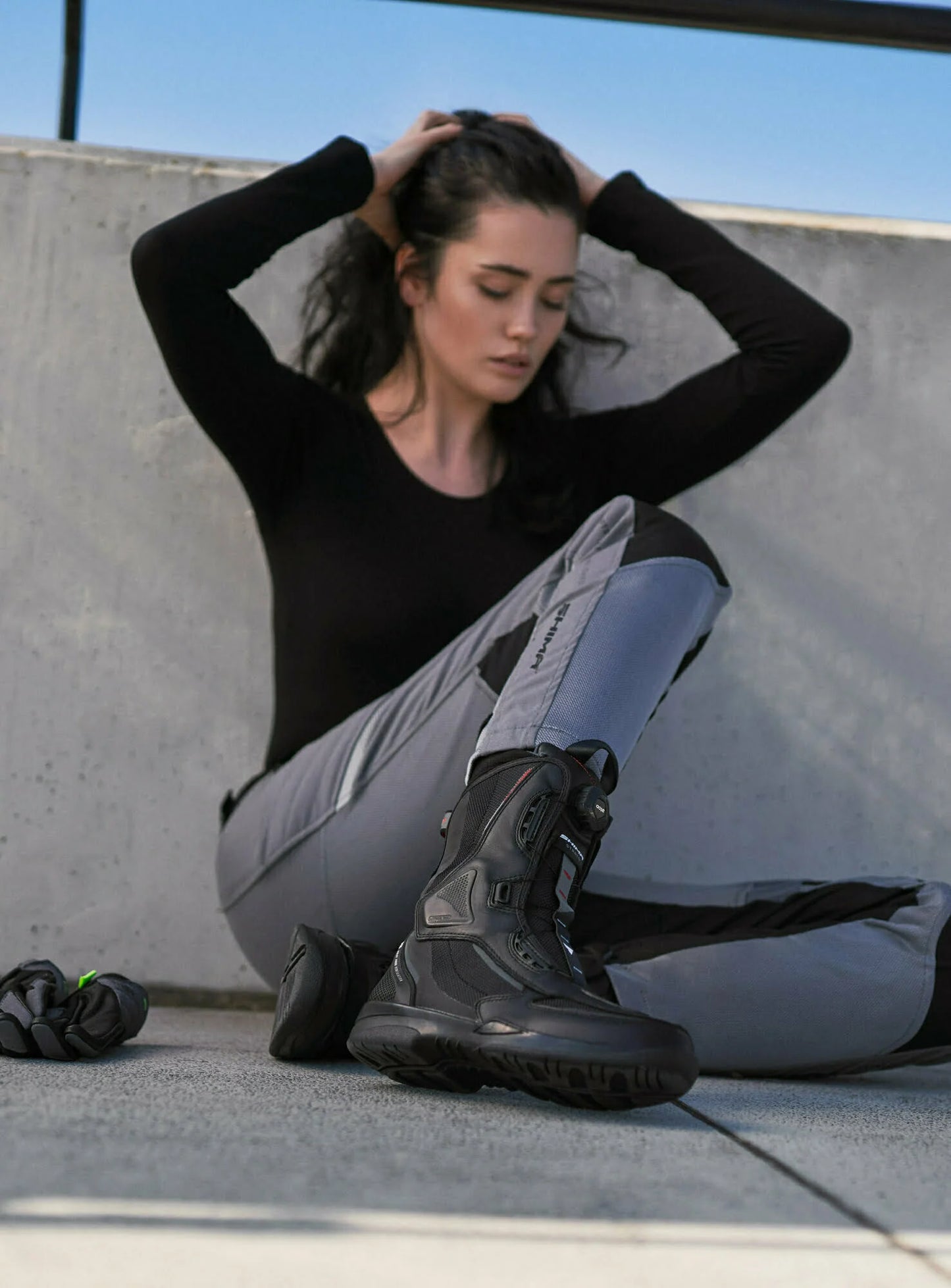 Stivali moto SHIMA STRATO WP Lady Nero Blu Urban Adventure donna